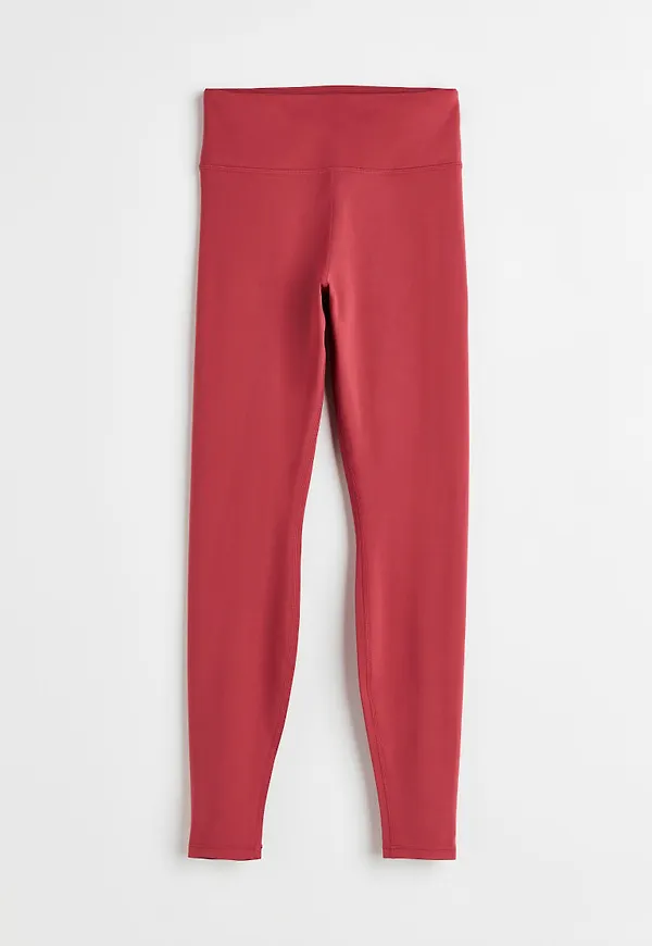 H & M - Träningstights Super Soft - Röd