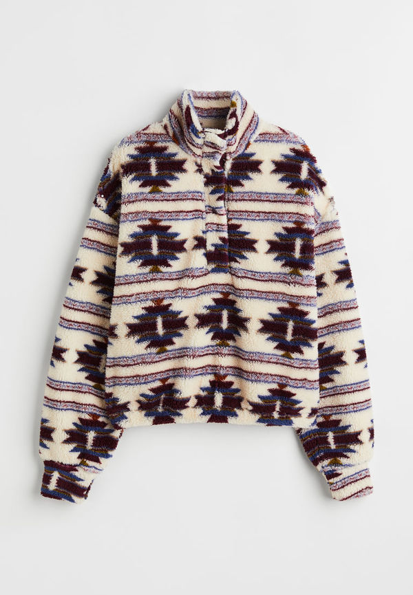 H & M - Tröja i pile - Vit