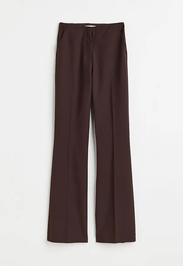 H & M - Utsvängd byxa - Brun