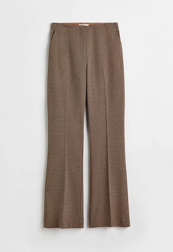 H & M - Utsvängd byxa - Brun