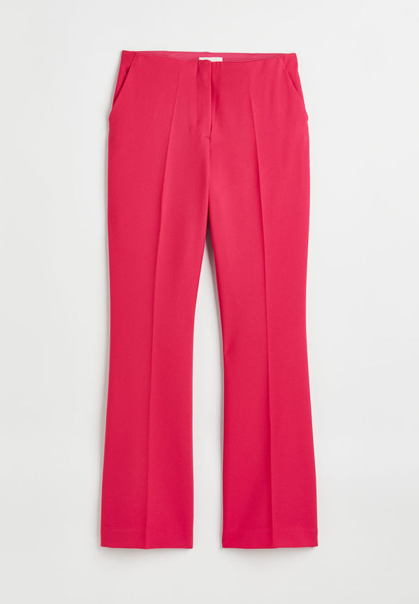H & M - Utsvängd byxa - Rosa