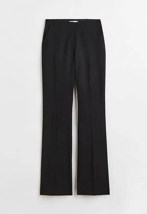 H & M - Utsvängd byxa - Svart