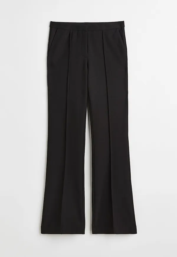 H & M - Utsvängd byxa - Svart