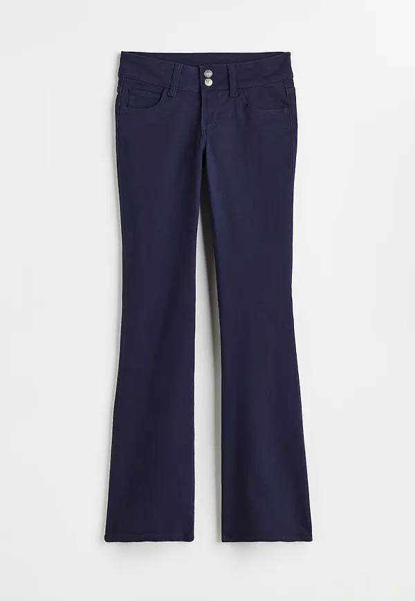 H & M - Utsvängd twillbyxa - Blå