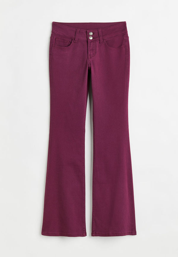 H & M - Utsvängd twillbyxa - Rosa