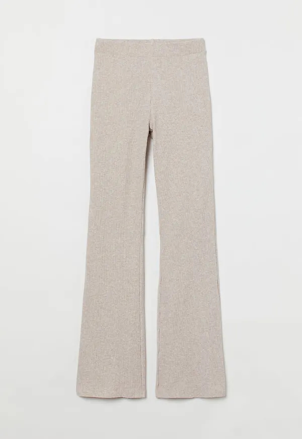 H & M - Utsvängda leggings - Beige