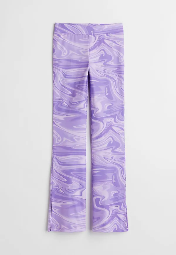 H & M - Utsvängda leggings - Lila