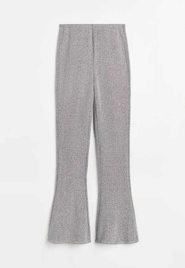 H & M - Utsvängda leggings - Silver