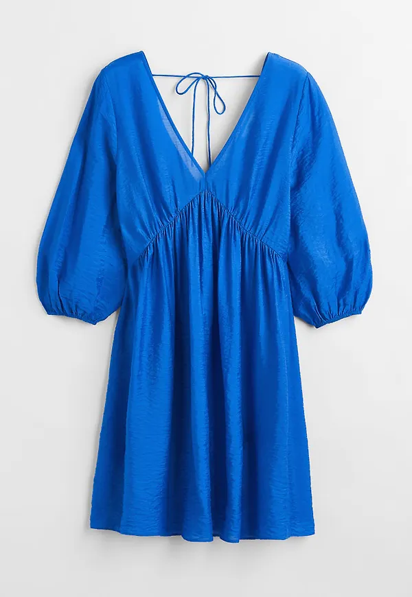 H & M - V-neck dress - Blå