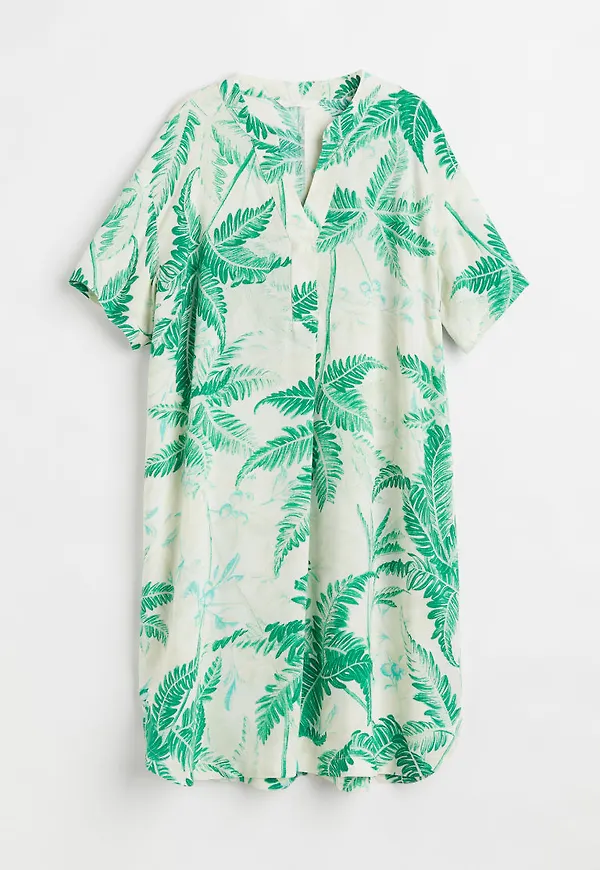 H & M - V-neck tunic - Grön