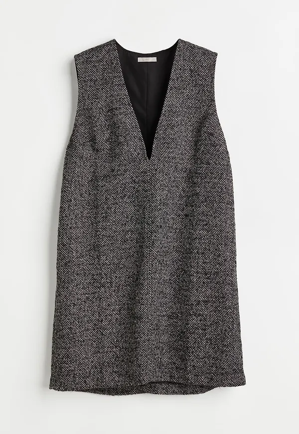 H & M - V-ringad klänning - Svart