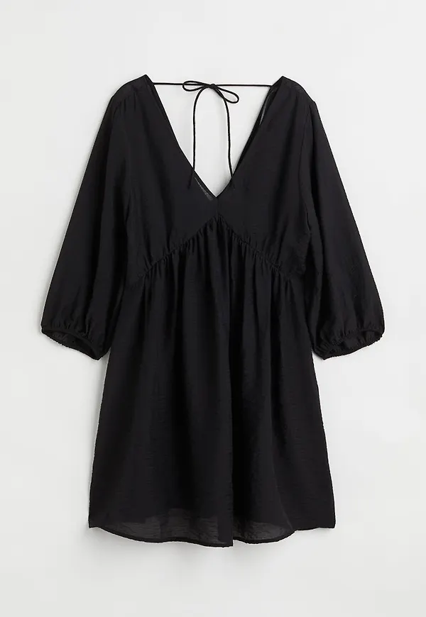 H & M - V-ringad klänning - Svart