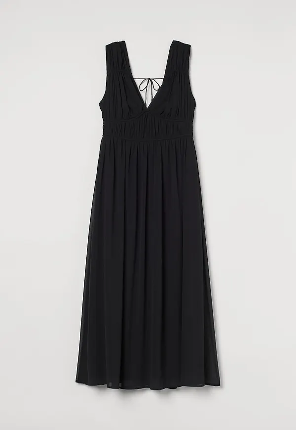H & M - V-ringad klänning - Svart