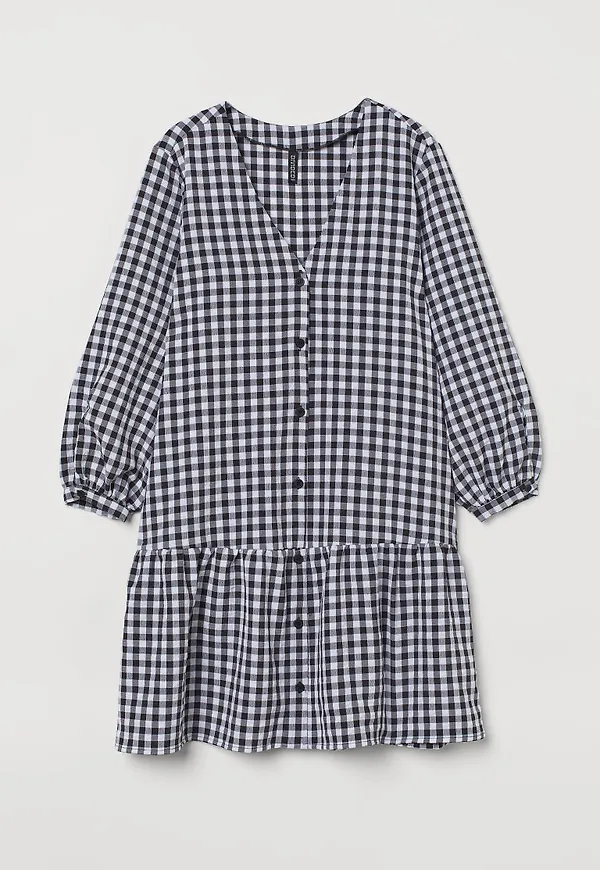 H & M - V-ringad klänning - Svart