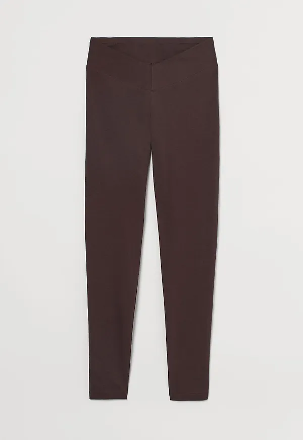 H & M - V-skurna leggings - Brun