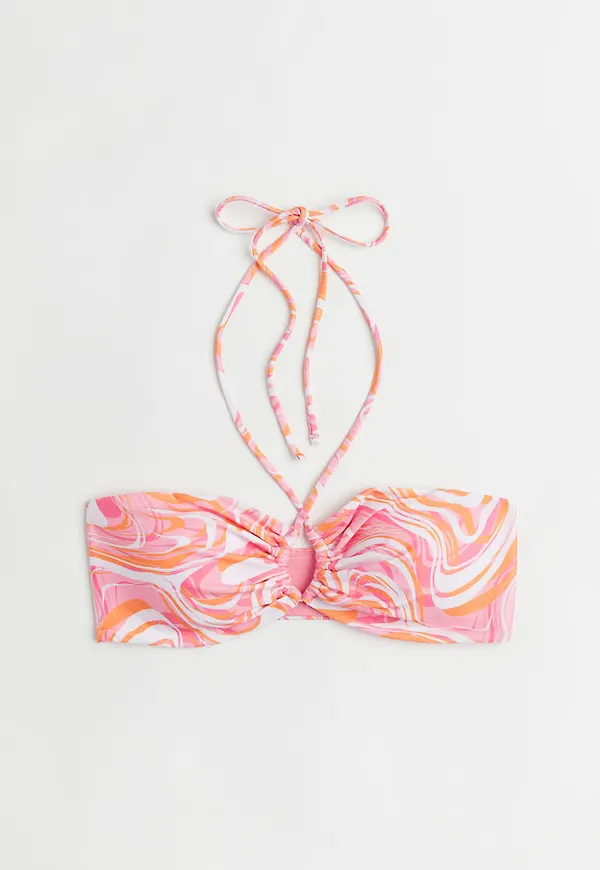 H & M - Vadderad bandeau-bikinibh - Rosa