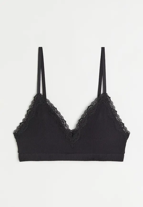 H & M - Vadderad bh Seamless - Svart