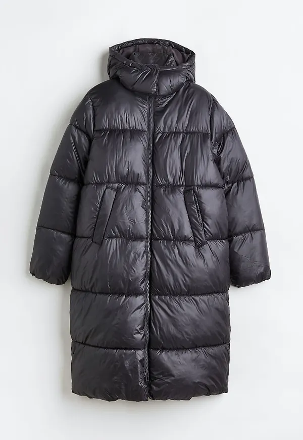 H & M - Vadderad kappa - Grå