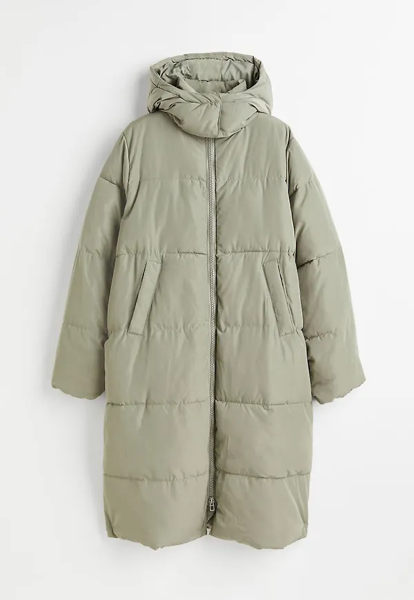 H & M - Vadderad kappa - Grön