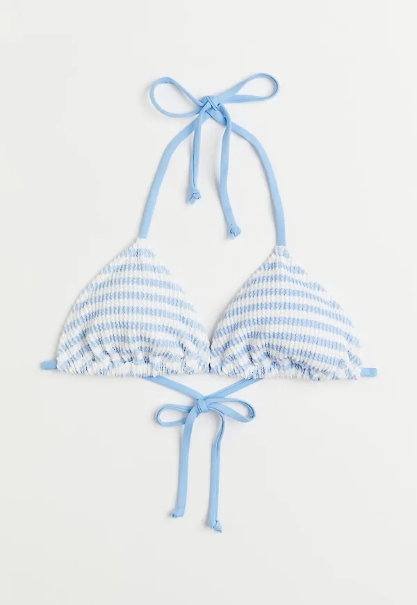 H & M - Vadderad trekantsbikini-bh - Blå