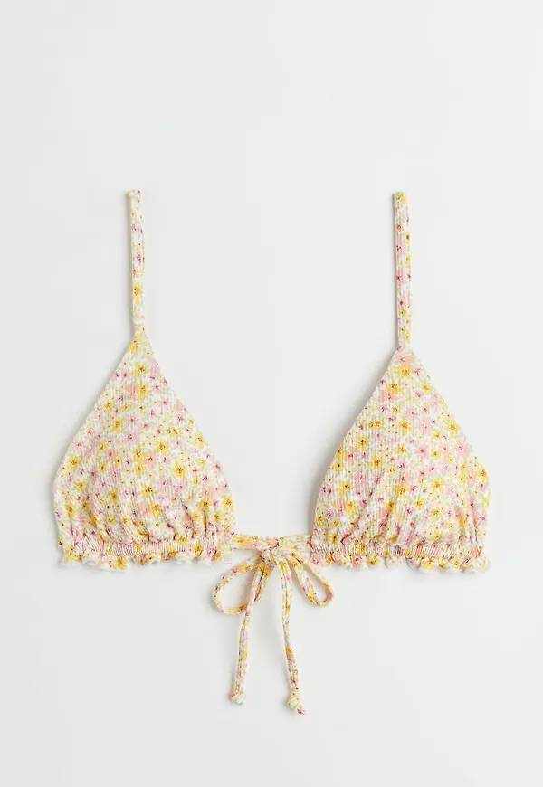 H & M - Vadderad trekantsbikini-bh - Vit