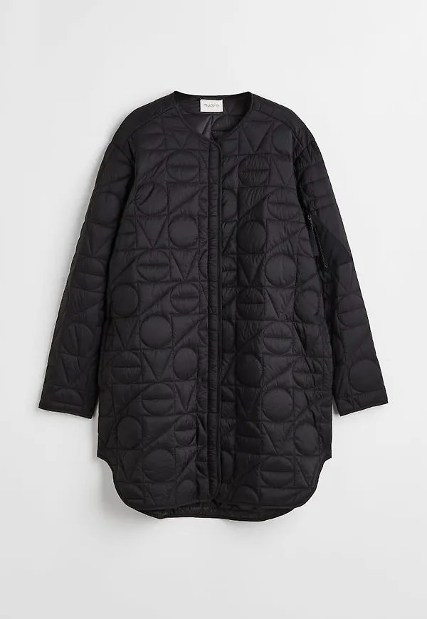 H & M - Vattenavvisande quiltad jacka - Svart