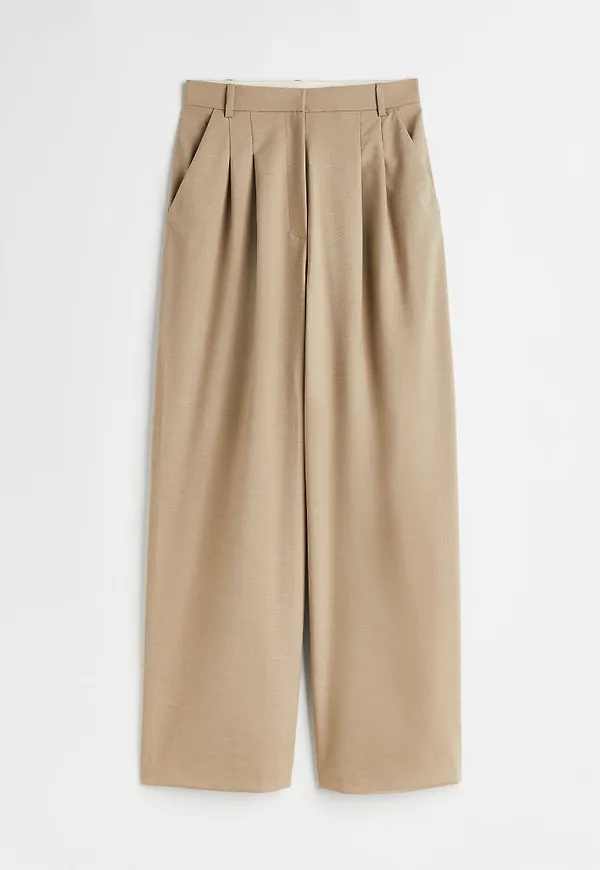 H & M - Vid byxa - Beige