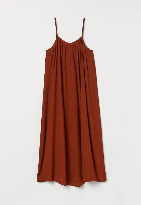 H & M - Vid långklänning - Beige