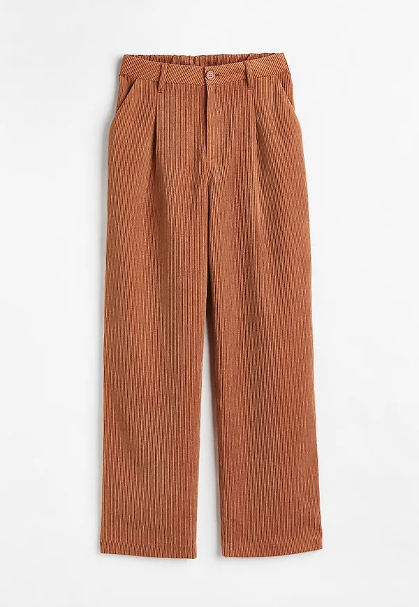 H & M - Vid manchesterbyxa - Beige