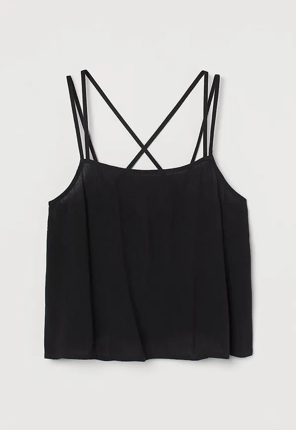 H & M - Vid topp - Svart