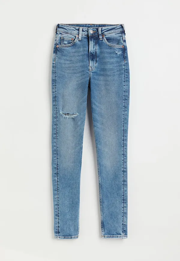 H & M - Vintage Skinny High Jeans - Blå