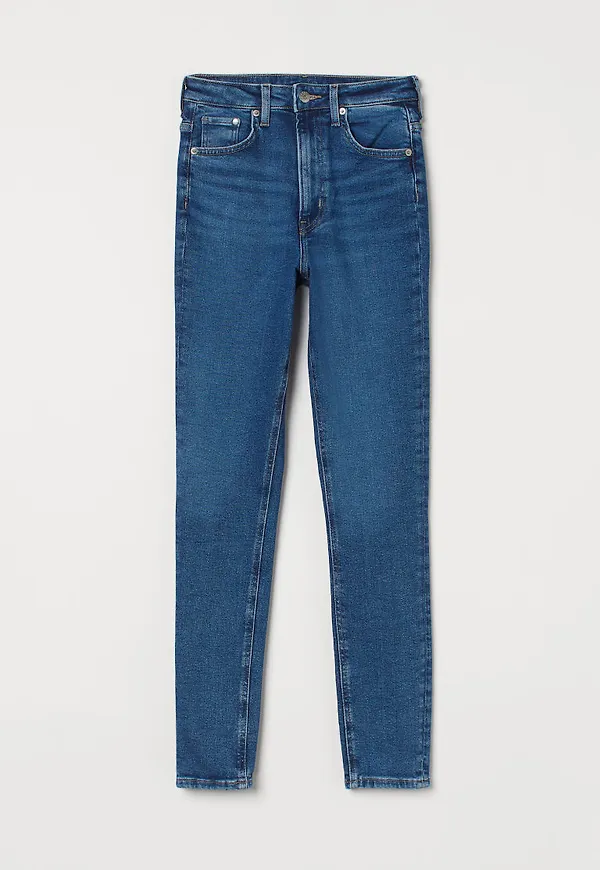 H & M - Vintage Skinny High Jeans - Blå
