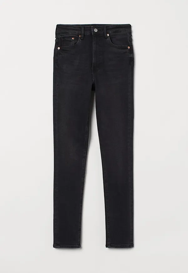 H & M - Vintage Skinny High Jeans - Svart