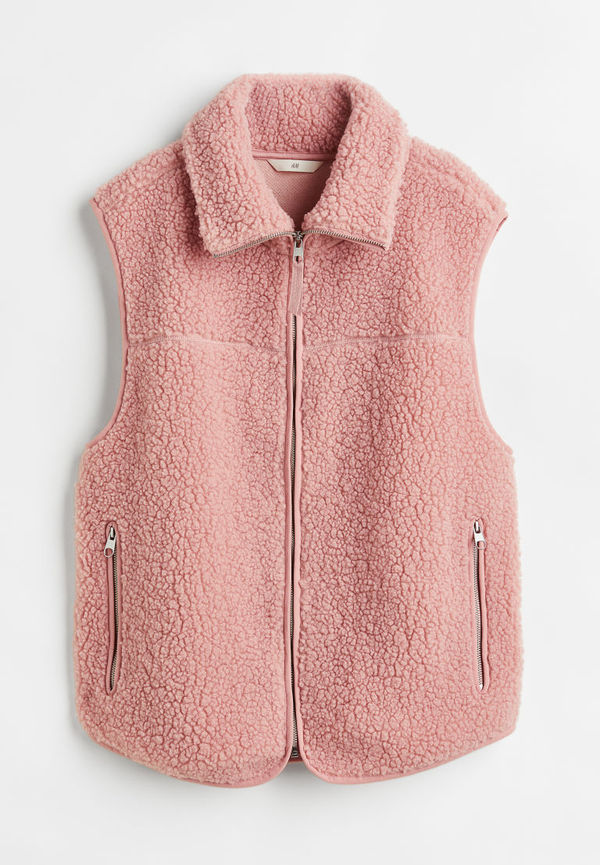 H & M - Väst i pile - Rosa