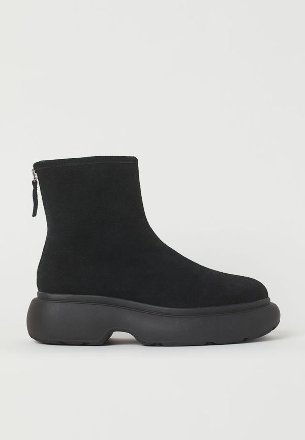 H & M - Warm-lined suede boots - Svart