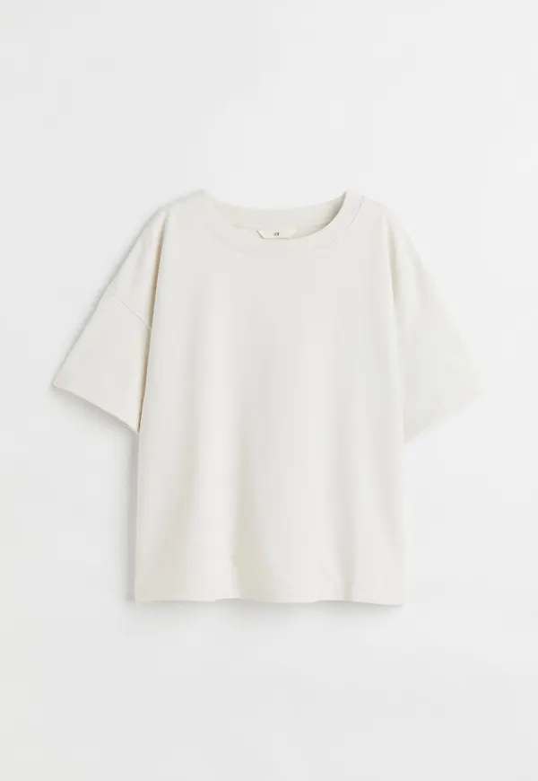 H & M - Wide T-shirt - Vit
