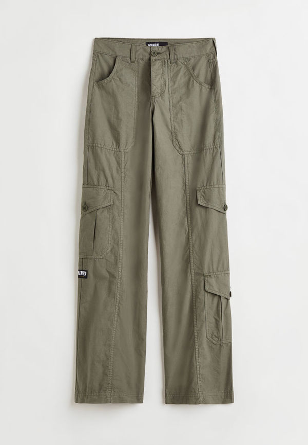 H & M - Y2k Cargo Byxor - Grön