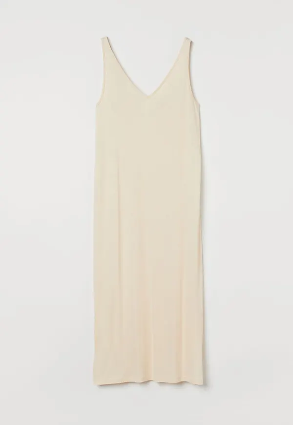 H & M - Ärmlös trikåklänning - Beige