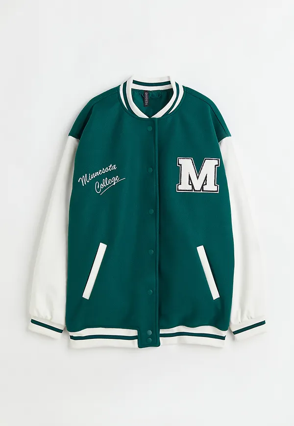 H&m+ Baseballjacka Mörkgrön/minnesota, Jackor i storlek XL