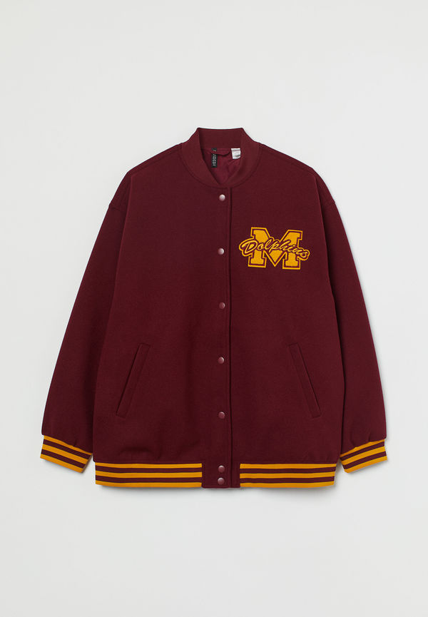 H&m+ Collegejacka Mörkröd/dolphins, Jackor i storlek XXL