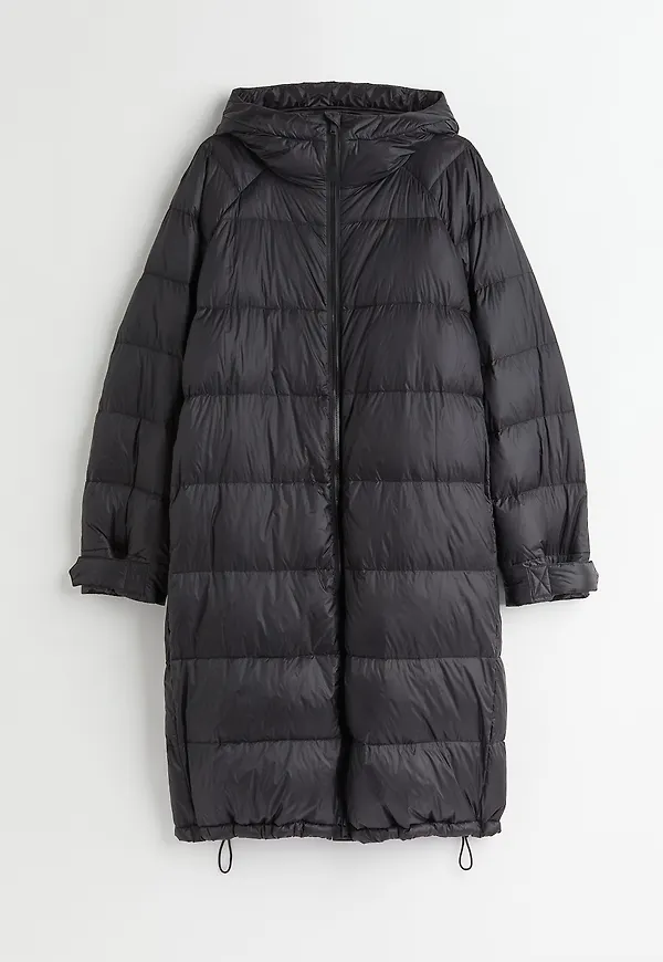 H&m+ Knälång Dunjacka Svart, Jackor i storlek L
