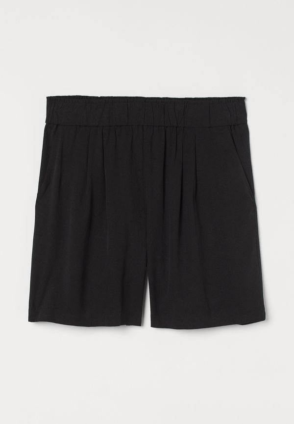 H&m+ Shorts I Lyocellmix Svart i storlek 4XL