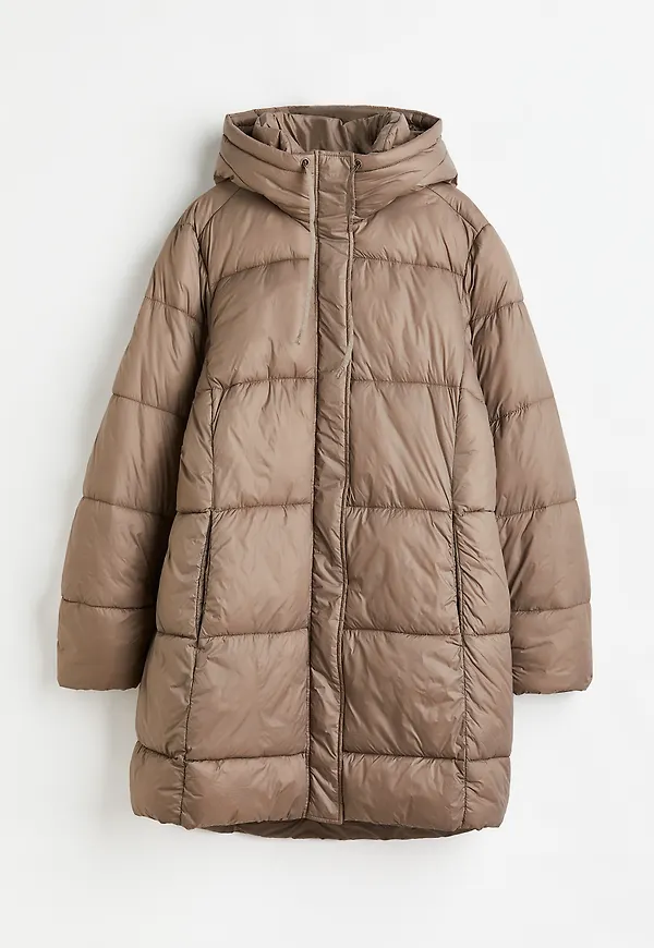H&m+ Vadderad Jacka Med Huva Beige, Jackor i storlek XXL