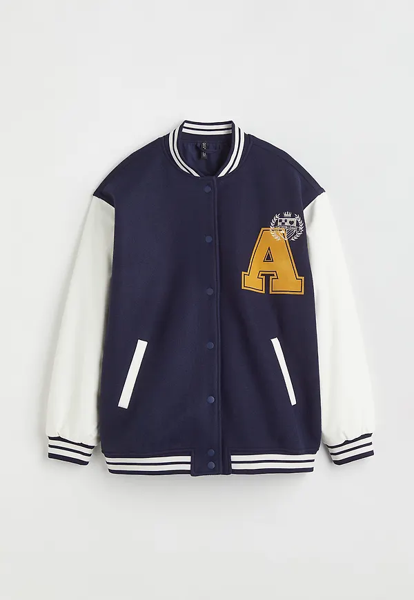H&M Baseballjacka Mörkblå/a, Jackor i storlek XL