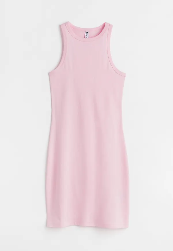 H&M Bodycon-klänning I Bomull Ljusrosa, Vardagsklänningar i storlek M