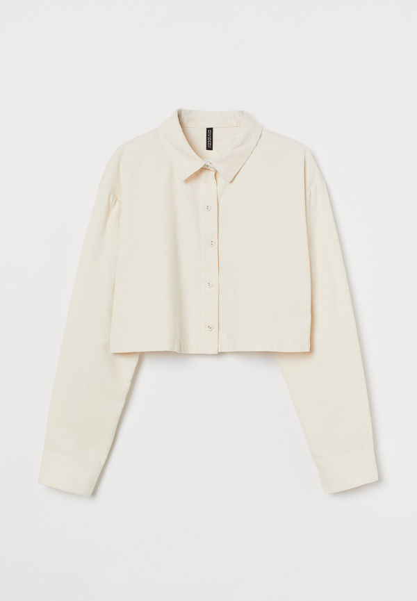 H&M Boxig Bomullsskjorta Crèmevit, Casualskjortor i storlek XL