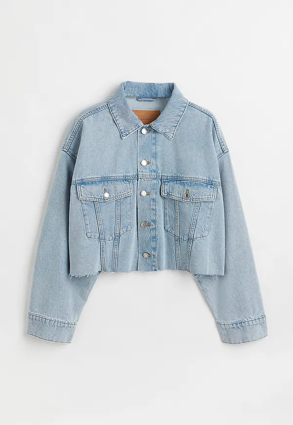 H&M Boxig Jeansjacka Ljus Denimblå, Jackor i storlek S