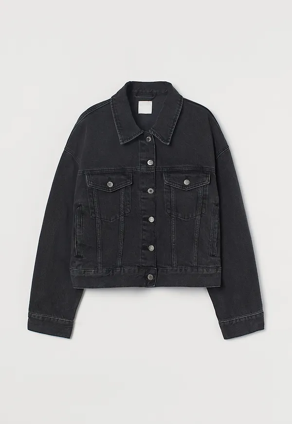 H&M Boxig Jeansjacka Svart, Jackor i storlek XS