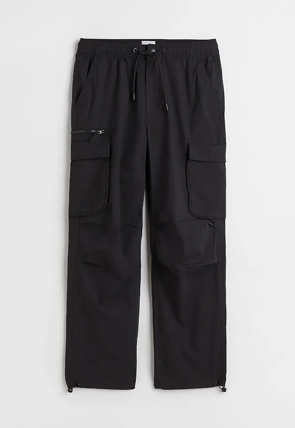 H&M Cargobyxa Relaxed Fit Svart, Cargobyxor i storlek S