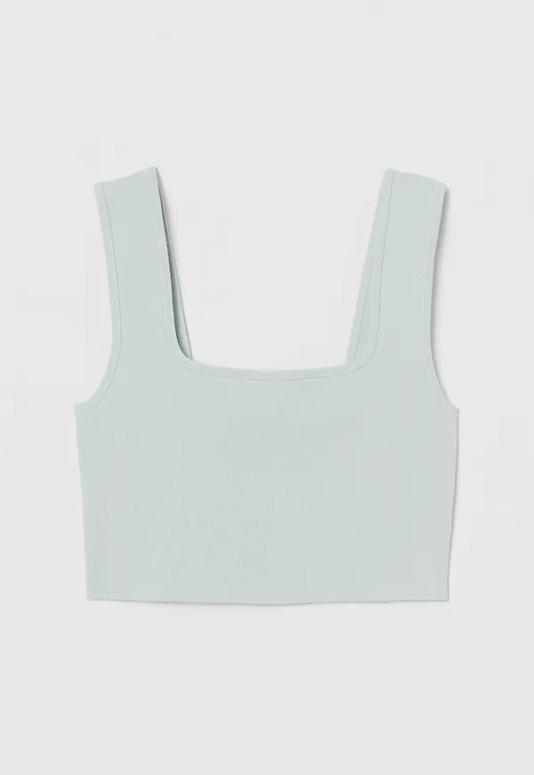 H&M Croppad Topp Ljus Turkos, Toppar i storlek XL